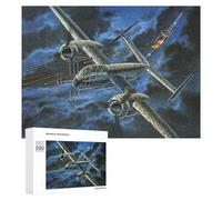 Rompecabezas para Adolescentes 500 PCS Heinkel He219 Night Duel Rompecabezas para Adultos Juegos Relajantes Decoración del Hogar Cumpleaños Y Navidad 500 PCS