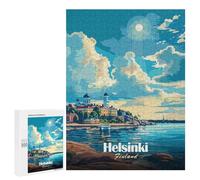 Rompecabezas para Adolescentes 500 PCS Helsinki Finland Travel Rompecabezas para Adultos Juguetes Antiestrés Arte De Pared Interacción Entre Padres E Hijos 500 PCS