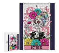 Rompecabezas para Adolescentes 500 PCS Hot Mess Tarot Card Illustration Rompecabezas para Adultos Juegos Relajantes Decoración Actividades Divertidas En Casa 500 PCS