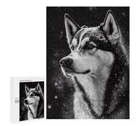 Rompecabezas para Adolescentes 500 PCS Husky Animal Snow Rompecabezas para Adultos Juguetes DIY Arte De Pared Oferta como Regalos para Toda La Familia 500 PCS