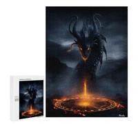 Rompecabezas para Adolescentes 500 PCS Infernal Wyrm - Summoned Flame of The Abyss Rompecabezas para Adultos Juego De Ingenio Decoración del Hogar Regalos para Reducir El Estrés 500 PCS
