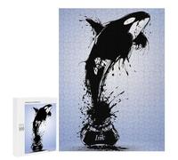 Rompecabezas para Adolescentes 500 PCS Ink Whale Rompecabezas Juguetes Antiestrés Corte De Precisión Interacción Entre Padres E Hijos 500 PCS