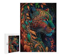 Rompecabezas para Adolescentes 500 PCS Jaguar in The Enchanted Forest -1 Rompecabezas para Adultos Juego De Ingenio Decoración del Hogar Actividades Divertidas En Casa 500 PCS