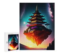 Rompecabezas para Adolescentes 500 PCS Japanese Fantasy Build Rompecabezas para Adultos Juguetes Antiestrés Arte De Pared Interacción Entre Padres E Hijos 500 PCS