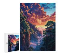 Rompecabezas para Adolescentes 500 PCS Japanese Temple Japan Rompecabezas para Adultos Juego De Ingenio Decoración del Hogar Regalos para Reducir El Estrés 500 PCS