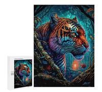 Rompecabezas para Adolescentes 500 PCS Jungle Tiger Majesty Rompecabezas Juguetes Antiestrés Decoración Diversión En Casa Actividades, 500 PCS