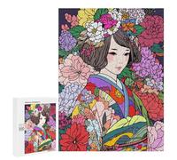 Rompecabezas para Adolescentes 500 PCS Kimono Ukiyoe Zen Pop Art Rompecabezas para Adultos Juegos Relajantes Desafío Difícil Desafío Educativo 500 PCS