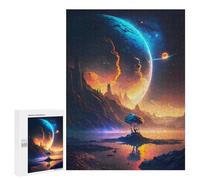 Rompecabezas para Adolescentes 500 PCS Lake of Stellar Landscape Rompecabezas para Adultos Juegos Relajantes Desafío Difícil Desafío Educativo 500 PCS