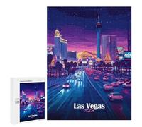 Rompecabezas para Adolescentes 500 PCS Las Vegas Skyline Night Rompecabezas para Adultos Juegos Relajantes Pero Divertidos Y Humorísticos 500 PCS