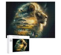 Rompecabezas para Adolescentes 500 PCS Lion King Sunset Rompecabezas para Adultos Juguetes DIY Arte De Pared Oferta como Regalos para Toda La Familia 500 PCS