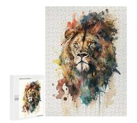 Rompecabezas para Adolescentes 500 PCS Lion Rompecabezas para Adultos Juegos Relajantes Desafío Difícil Desafío Educativo 500 PCS