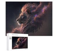 Rompecabezas para Adolescentes 500 PCS Lion's Majesty in Cosmic Light Rompecabezas para Adultos Juegos Familiares Análisis Y Lógica Actividades Divertidas En Casa 500 PCS