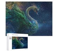 Rompecabezas para Adolescentes 500 PCS Magical Fantasy Swan Artwork Rompecabezas Juguetes Antiestrés Decoración Diversión En Casa Actividades, 500 PCS