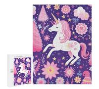 Rompecabezas para Adolescentes 500 PCS Magical Unicorn Fantasy Rompecabezas para Adultos Juego Práctico Que Mejora La Memoria Actividades Divertidas En Casa 500 PCS