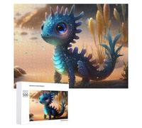 Rompecabezas para Adolescentes 500 PCS Magical Water Dragon in Sunset -1 Rompecabezas para Adultos Juegos Relajantes Corte De Precisión Juego Desafiante Regalos 500 PCS