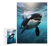 Rompecabezas para Adolescentes 500 PCS Majestic Orca Whale Killer Rompecabezas para Adultos Juego Práctico Decoración De Pared Cumpleaños Y Navidad 500 PCS