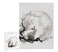 Rompecabezas para Adolescentes 500 PCS Minimalist Rabbit Rompecabezas para Adultos Juegos Relajantes Pero Divertidos Y Humorísticos 500 PCS