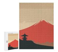 Rompecabezas para Adolescentes 500 PCS Minimalist Vintage MT Fuji Rompecabezas para Adultos Juegos Relajantes Desafío Difícil Desafío Educativo 500 PCS