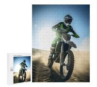 Rompecabezas para Adolescentes 500 PCS Motocross Racer Rompecabezas para Adultos Juegos Relajantes Desafío Difícil Desafío Educativo 500 PCS