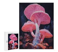 Rompecabezas para Adolescentes 500 PCS Mushrooms in Pink Rompecabezas para Adultos Juguetes Antiestrés para La Diversión Familiar Interacción Entre Padres E Hijos 500 PCS