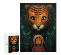 Rompecabezas para Adolescentes 500 PCS My Friend Tiger Rompecabezas para Adultos Juguetes Antiestrés Arte De Pared Interacción Entre Padres E Hijos 500 PCS