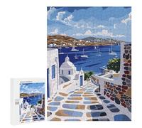 Rompecabezas para Adolescentes 500 PCS Mykonos Greek Island Rompecabezas para Adolescentes Juegos Relajantes Regalos para Mujeres Actividades Divertidas En Casa 500 PCS