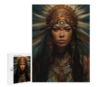 Rompecabezas para Adolescentes 500 PCS Native American Headdress Art-3 Rompecabezas para Adultos Juegos Familiares Análisis Y Lógica Actividades Divertidas En Casa 500 PCS