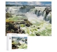 Rompecabezas para Adolescentes 500 PCS Nature's Majestic Waterfall Wonderland Rompecabezas para Adultos Juego Familiar Regalo De Cumpleaños Interacción Entre Padres E Hijos 500 PCS
