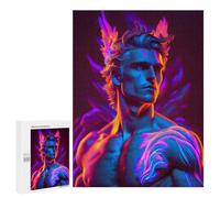 Rompecabezas para Adolescentes 500 PCS Neon Angel Statue Rompecabezas para Adultos Juego Familiar Decoración Desafiante De Completar 500 PCS