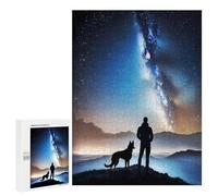 Rompecabezas para Adolescentes 500 PCS Night Galaxy Stargazing Rompecabezas para Adultos Juego De Ingenio Decoración del Hogar Regalos para Reducir El Estrés 500 PCS