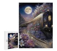 Rompecabezas para Adolescentes 500 PCS Night Train Romance Rompecabezas para Adultos Juegos Relajantes Corte De Precisión Juego Desafiante Regalos 500 PCS