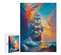 Rompecabezas para Adolescentes 500 PCS Ocean Storm Adventure Rompecabezas para Adultos Juego De Ingenio Alivia El Estrés Regalos Y Actividades Únicas para Cumpleaños 500 PCS