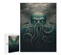 Rompecabezas para Adolescentes 500 PCS Ocean's Depths The Cthulhu Awakening Rompecabezas para Adultos Juego Familiar Decoración Desafiante De Completar 500 PCS