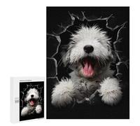 Rompecabezas para Adolescentes 500 PCS Old English Sheepdog Dog Rompecabezas para Adultos Juegos Divertidos Decoración Perfecta como Regalos para Toda La Familia 500 PCS
