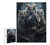 Rompecabezas para Adolescentes 500 PCS Owl Triplets Rompecabezas para Adultos Juego De Ingenio Decoración del Hogar Regalos para Reducir El Estrés 500 PCS