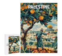 Rompecabezas para Adolescentes 500 PCS Palestine Oranges Cubism Rompecabezas para Adultos Juego Práctico Decoración De Pared Cumpleaños Y Navidad 500 PCS