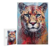 Rompecabezas para Adolescentes 500 PCS Palette Puma Painting Rompecabezas para Adultos Juegos Relajantes Carrera De Velocidad Manual Desafiante De Completar 500 PCS