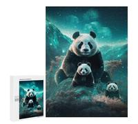 Rompecabezas para Adolescentes 500 PCS Panda Family in Fantasy Land Rompecabezas para Adultos Juego De Ingenio Decoración del Hogar Actividades Divertidas En Casa 500 PCS