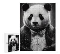 Rompecabezas para Adolescentes 500 PCS Panda Smoking Drawing Rompecabezas para Adultos Juego De Ingenio Decoración del Hogar Regalos para Reducir El Estrés 500 PCS