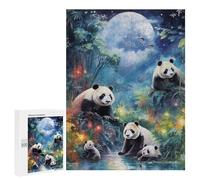 Rompecabezas para Adolescentes 500 PCS Pandas in Moonlit Jungle Rompecabezas para Adultos Juego Familiar Regalo De Cumpleaños Interacción Entre Padres E Hijos 500 PCS