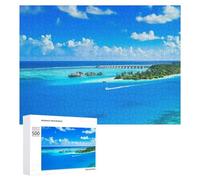 Rompecabezas para Adolescentes 500 PCS Paradise Island Retreat Rompecabezas para Adultos Juego Práctico Que Mejora La Memoria Actividades Divertidas En Casa 500 PCS