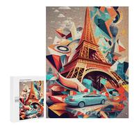 Rompecabezas para Adolescentes 500 PCS Paris Eiffel Tower 3 Rompecabezas para Adultos Juguetes Antiestrés para La Diversión Familiar Interacción Entre Padres E Hijos 500 PCS