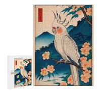Rompecabezas para Adolescentes 500 PCS Parrot Bird Japanese Art Rompecabezas para Adultos Juego De Ingenio Decoración del Hogar Regalos para Reducir El Estrés 500 PCS