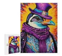 Rompecabezas para Adolescentes 500 PCS Penguin Portrait Rompecabezas Juguetes Antiestrés Decoración Diversión En Casa Actividades, 500 PCS