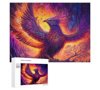 Rompecabezas para Adolescentes 500 PCS Phoenix Rising Mythical Artwork Rompecabezas para Adultos Juguetes De Bricolaje Desafío Difícil Cumpleaños 500 PCS