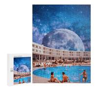 Rompecabezas para Adolescentes 500 PCS Pool Party Under The Stars Rompecabezas para Adultos Juego Práctico Que Mejora La Memoria Actividades Divertidas En Casa 500 PCS