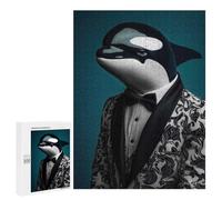 Rompecabezas para Adolescentes 500 PCS Portrait of The Orca in Suit Rompecabezas para Adolescentes Juegos Relajantes Regalos para Mujeres Actividades Divertidas En Casa 500 PCS