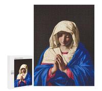 Rompecabezas para Adolescentes 500 PCS Praying Virgin Mary Painting Rompecabezas para Adultos Juego De Ingenio Decoración del Hogar Regalos para Reducir El Estrés 500 PCS