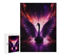 Rompecabezas para Adolescentes 500 PCS Purple Fire Swan Rompecabezas para Adolescentes Juguetes Antiestrés Mejora La Memoria 500 PCS