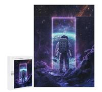 Rompecabezas para Adolescentes 500 PCS Purple Neon Space Portal Rompecabezas para Adultos Juegos Relajantes Desafío Difícil Desafío Educativo 500 PCS